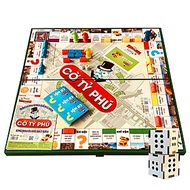 Boardgame Cờ Tỷ Phú Việt Nam Sato Cỡ Lớn 42x42 Tặng Kèm Xúc Xắc Gỗ-Trò Chơi Rèn Luyện Tư Duy Làm Già