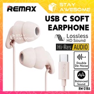 REMAX Sleep Type C Pink Earphone Gaming USB C Sleeping Earbuds Noise Isolating In Ear Earphone ANC G