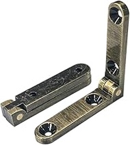 QCAA Solid Brass Heavy Jewelry Box Side Rail Hinge, 40 x 8 x 3mm (1.57" x 0.31" x 0.118"), 92 to 95 