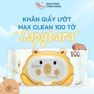 Combo 4 Gói khăn ướt Max Clean 100 tờ không hương