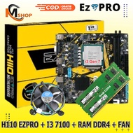 Motherboard Mainboard Package H110 New NVME LGA 1151 and Intel Core i3 7100 Gen 7 Processor with DDR