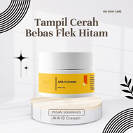 HN Skin Care AHA 10 Cream Malam Untuk Menyamarkan Flek Hitam