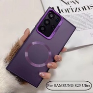 Case SAMSUNG S25 S25 PLUS S25 ULTRA Magsafe Magnetic Luxury Matte Plate Camera Cover Hybrid