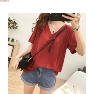 Large T-shirt   T恤女    300斤    特大码  200斤   加肥加大    短袖    胖mm   宽松    显瘦上衣    大码V领T恤   nn882.my2.10