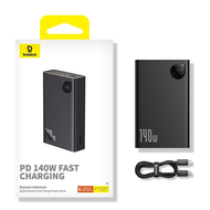Baseus 140W sạc dự phòng 24000mAh Pin gắn ngoài di động sạc nhanh 3 cổng Powerbank cho Iphone 15 Pro