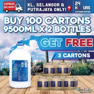 BUNDLE OF 100 CARTONS : CACTUS MINERAL WATER 9500ML x 2 BOTTLES