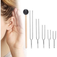 Tuning Fork Set, 5PCS 128HZ+256HZ+512HZ+1024HZ+2048HZ Tuning Fork Hearing Test Aluminum Alloy Tuning