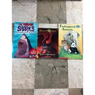 Thrillers Sharks, Beast Quest, Endagered Animals, Scholastic 3-D Book