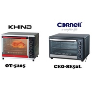 Khind Electric Oven 52Litre OT5205/ Cornell 50L Electric Oven CEO-SE50L/ Cornell 40L Electric Oven CEO-SE40L