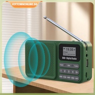 [joytownonline.sg] Portable DAB+ Digital Radio Bluetooth-Compatible Solar/Rechargable FM Radio