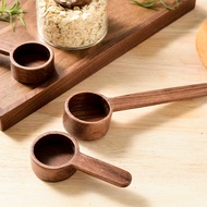 Walnut Wood Coffee Measuring Spoon Long Handle Coffee Bean Powder Scoop 8g 10g Quantitative Spoon