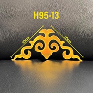 WD Paket 8pcs List Gold Mirror Lis Molding Stiker Dinding Dekorasi Sudut Siku Wall Sticker Dekorasi