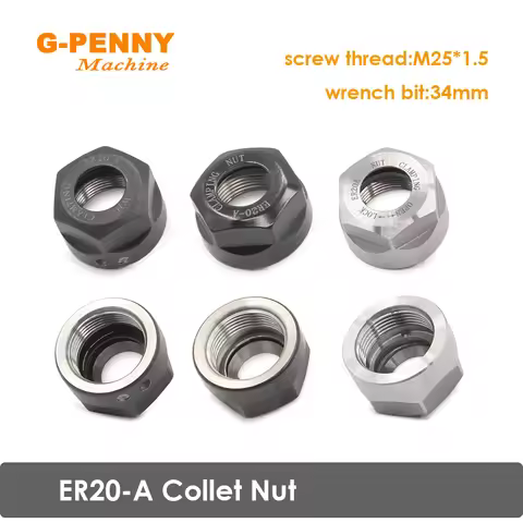 G-Penny ER20-A Collet nut used for cnc engraving spindle motor collet chuck Normal Balanced collet n