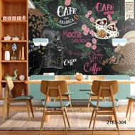 Wallpaper Dinding 3D Custom Cafe Coffee Shop/ Kafe Kopi (21BS-004)