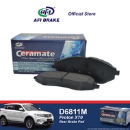 Ceramate Rear Brake Pad - Proton X70 - D6811M (1set)