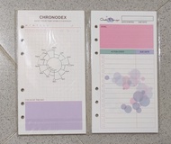 A6 6孔活頁本活頁紙替芯 適配Filofax  (日計劃時間軸/目標管理/理材管理/日計劃)
