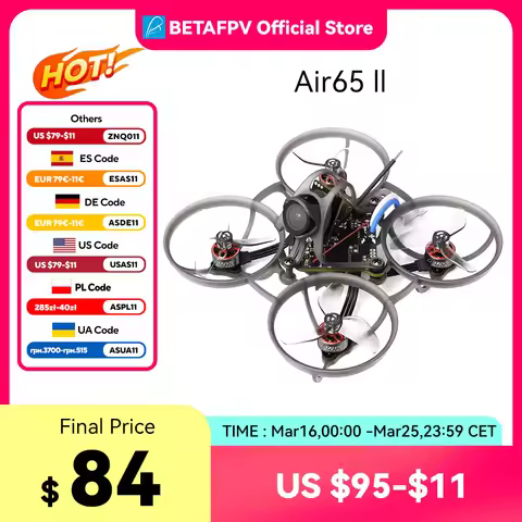 BETAFPV Air65 II Brushless Whoop Quadcopter Matrix 5IN1 II FC RC Quadcopter