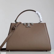 【New Coming！！】Tory Burch Lady‘s 2023 Counter Latest Eleanor Series Soft Cow Leather Handbag Crossbody Bag