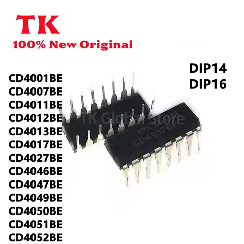 TK 20PCS CD4001BE CD4007BE CD4011BE CD4012BE CD4013BE CD4017BE CD4027BE CD4046BE CD4047BE etc 100% Q