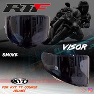 Lens Visor / Kaca helm Original KYT TT COURSE TTC Iridium Dark Smoke Light Smoke Red Redgold Gold Bl
