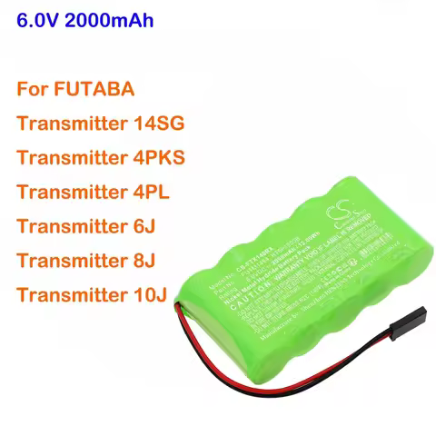 Cameron Sino 6.0V 2000mAh Remote Controller Battery FUTM1484 HT5F1800B for FUTABA Transmitter 14SG, 