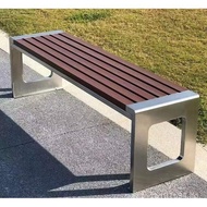 Outdoor Bench Chair Outdoor Waiting Chair Long Park Chair Plastic Wood Long Chair Seat Leisure Chair