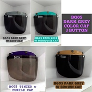 BOGO BG05 Visor 3 Button Purple/Grey/Turquoise/Brown Cap