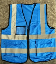 เสื้อกั๊กสะท้อนแสงมีซิปและกระเป๋าด้านหน้า vest