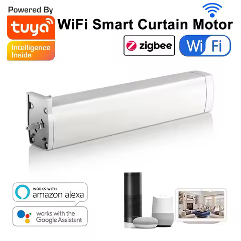 Tuya Zigbee/Wifi Smart Electric Curtain Motor Auto Motorized Curtain Status Track Timing APP RemoteC