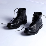 พลัสไซส์ Martin Boots ผู้ชายแท้ หนัง สูง เสื้อท่อนบน รองเท้าทํางานย้อนยุค สไตล์อังกฤษ หนัง รองเท้าบู