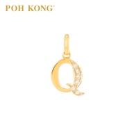 POH KONG 835/20K Yellow Gold Diamond Pendant Alphabet Q