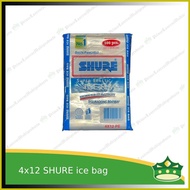 ▫ ☇◑ ☋ [500 pcs] SHURE plastic ice bag, ice tubig, ice water 4x12 inches