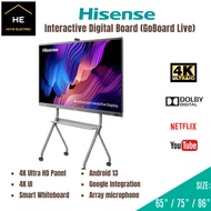 Hisense 65" / 75" / 86" MR6DE Papan Digital Interaktif (GoBoard Live) LIVE 4K Camera Interactive Dig
