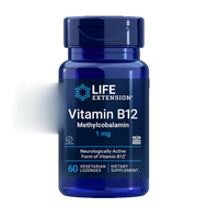 Life Extension  Methylcobalamin (Vitamin B12) 1 mg (1000 mcg) /60 Vegetarian Lozenges