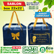 goodie bag sablon tas spunbond custom BOX kotak dus kue nasi 20x20 22x22 24x24 25x25