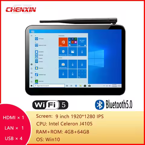 X11 Mini PC N4020 J4105 9inch 1920*1280 Win11 Win10 H9F Tablet PC 4G Ram 64G Rom TV Box BT5.0 Wifi5 