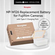 [KingMa] NP-W126 Replacement Battery with Type-C Charging Port for Fujifilm Cameras using W126 / W12