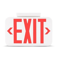 Basics Acrylonitrile Butadiene Styrene LED Emergency Exit Sign, UL Certified, 1-Pack, Double Face Ex