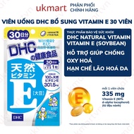 [8.26] Tpbvsk DHC Natural Vitamin E (soybean) 30 ngày (Viên uống bổ sung Vitamin E Nhật Bản gói 30 v