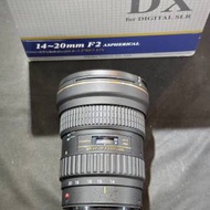 Tokina 圖麗 14-20/2 Dx for canon EFS 14mm 20mm for canon 佳能 Efs Apsc 鏡片乾...