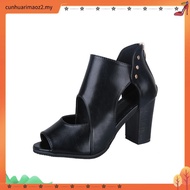 [Plus Size 42] Women Elegant Kasut Perempuan Heels Sandals Plus Size 42