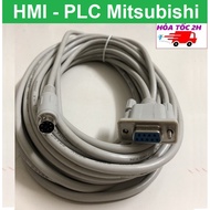 Cable connecting Mitsubishi GOT1000 HMI to Mitsubishi PLC
