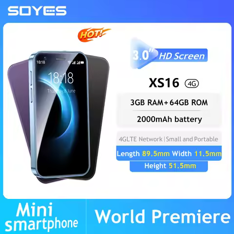 Top Selling SOYES XS16 mini 4G Smartphone 3.0inch 3GB RAM 64GB ROM Android 8.0 5MP Camera Dual SIM W