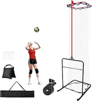 Volleyball Setter Training Equipment 8 Adjustable Heights,Sturdy and Durable 130inch Volleyball Sett