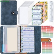 CLEOES A6 Handbook Storage Bag, 6 Hole Binder Pockets Savings Money A6 Soft Budget Binder Planner, w