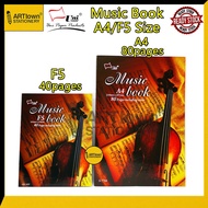 A4/F5 Music Book / Buku Muzik 40 Pages (SBL809/S-7788) (Ready Stock)