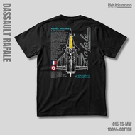 Hauptmann - Unisex T-Shirt - Dassault Rafale - Jet Fighter - Modern Warfare - Cotton 100% - Premium 