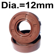 1PC 2PCS ID 12 MM Oil Seal Skeleton Brown Fluoro FKM Fluorine Rubber Hydrauli Spring TC Gasket 12x21
