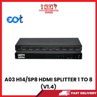 A03 H14/SP8 HDMI SPLITTER 1 TO 8 (V1.4)