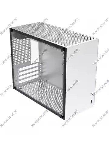 C2P MATX ITX Small Case, All Aluminum Case, Glass Side Transparent ATX Power K88 Mini Computer Case